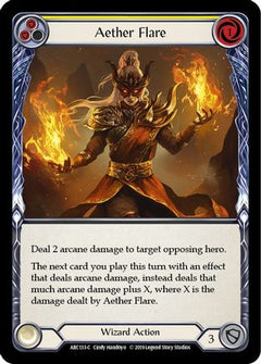 Aether Flare (Yellow) (ARC133) [Arcane Rising] 1st Edition Rainbow Foil - Deck Out Gaming