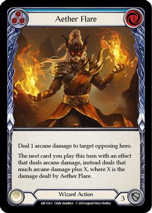 Aether Flare (Blue) (ARC134) [Arcane Rising] 1st Edition Rainbow Foil - Deck Out Gaming