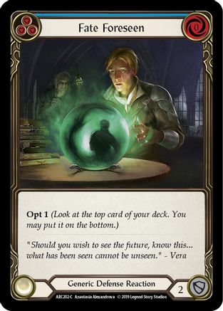 Fate Foreseen (Blue) (ARC202) [Arcane Rising] 1st Edition Rainbow Foil - Deck Out Gaming