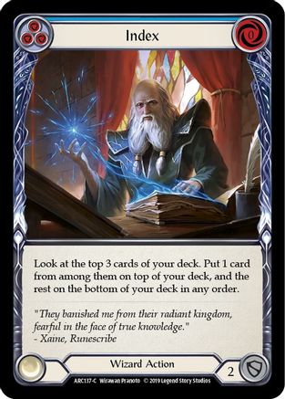 Index (Blue) (ARC137) [Arcane Rising] 1st Edition Rainbow Foil - Deck Out Gaming