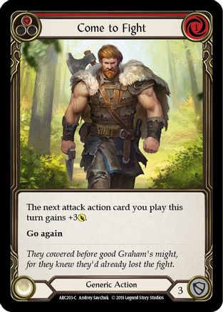 Come to Fight (Red) (ARC203) [Arcane Rising] 1st Edition - Deck Out Gaming