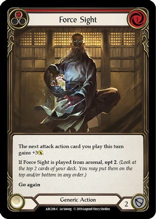 Force Sight (Red) (ARC206) [Arcane Rising] 1st Edition - Deck Out Gaming