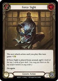 Force Sight (Yellow) (ARC207) [Arcane Rising] Unlimited Edition Rainbow Foil - Deck Out Gaming