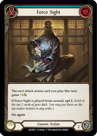 Force Sight (Blue) (ARC208) [Arcane Rising] Unlimited Edition - Deck Out Gaming