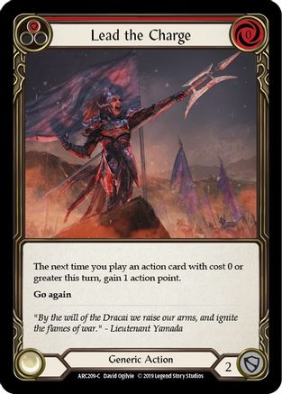 Lead the Charge (Red) (ARC209) [Arcane Rising] 1st Edition Rainbow Foil - Deck Out Gaming