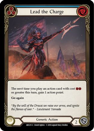 Lead the Charge (Blue) (ARC211) [Arcane Rising] Unlimited Edition Rainbow Foil - Deck Out Gaming