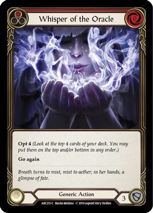 Whisper of the Oracle (Red) (ARC215) [Arcane Rising] Unlimited Edition - Deck Out Gaming