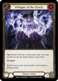 Whisper of the Oracle (Yellow) (ARC216) [Arcane Rising] Unlimited Edition Rainbow Foil - Deck Out Gaming