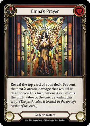 Eirina's Prayer (Red) (ARC173) [Arcane Rising] Unlimited Edition Rainbow Foil - Deck Out Gaming