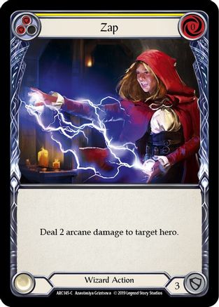 Zap (Yellow) (ARC145) [Arcane Rising] 1st Edition - Deck Out Gaming