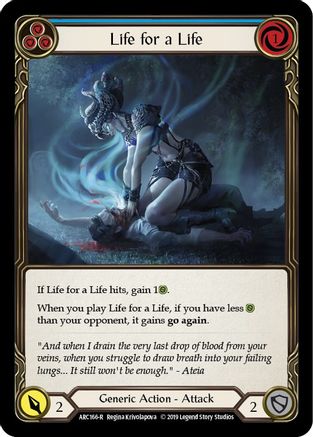 Life for a Life (Blue) (ARC166) [Arcane Rising] 1st Edition - Deck Out Gaming