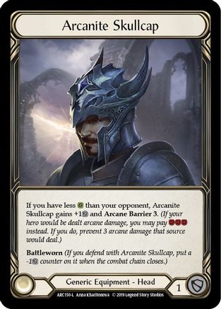 Arcanite Skullcap (ARC150) [Arcane Rising] 1st Edition Cold Foil - Deck Out Gaming
