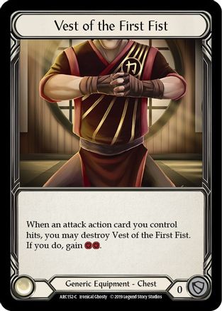 Vest of the First Fist (ARC152) [Arcane Rising] 1st Edition Cold Foil - Deck Out Gaming