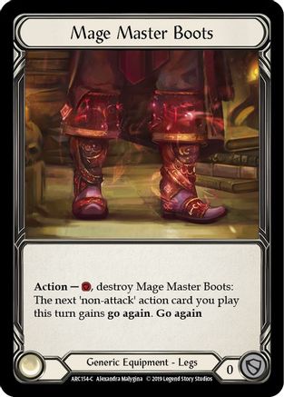 Mage Master Boots (ARC154) [Arcane Rising] 1st Edition Cold Foil - Deck Out Gaming