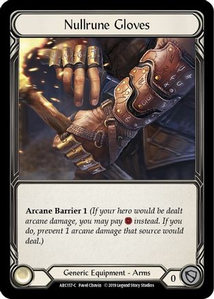 Nullrune Gloves (ARC157) [Arcane Rising] Unlimited Edition Rainbow Foil - Deck Out Gaming