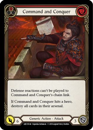 Command and Conquer (ARC159) [Arcane Rising] 1st Edition Rainbow Foil - Deck Out Gaming
