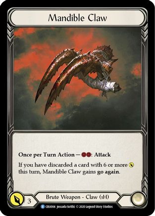 Mandible Claw (CRU004) [Crucible of War] 1st Edition Cold Foil - Deck Out Gaming