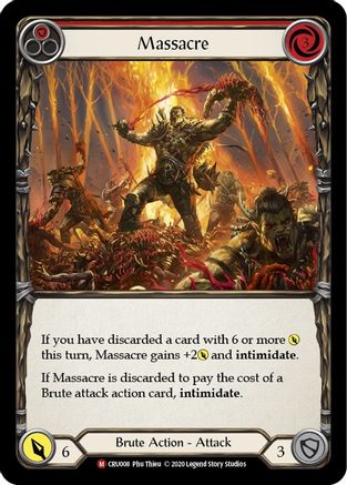 Massacre (CRU008) [Crucible of War] 1st Edition - Deck Out Gaming