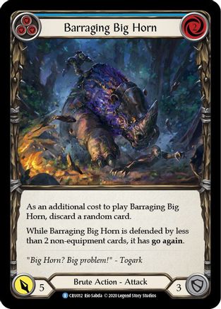 Barraging Big Horn (Blue) (CRU012) [Crucible of War] Unlimited Edition - Deck Out Gaming