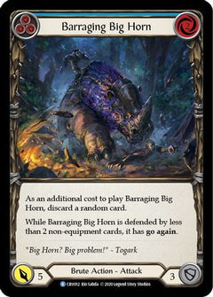 Barraging Big Horn (Blue) (CRU012) [Crucible of War] 1st Edition Rainbow Foil - Deck Out Gaming