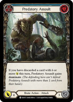 Predatory Assault (Blue) (CRU015) [Crucible of War] 1st Edition Rainbow Foil - Deck Out Gaming