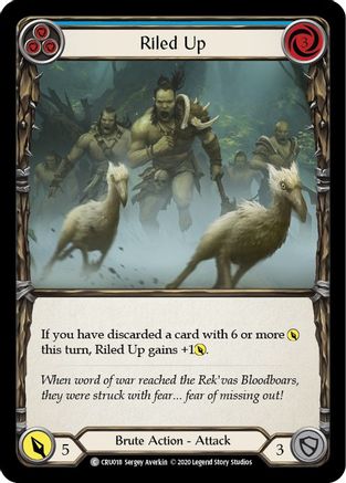 Riled Up (Blue) (CRU018) [Crucible of War] Unlimited Edition - Deck Out Gaming