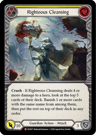 Righteous Cleansing (CRU027) [Crucible of War] 1st Edition - Deck Out Gaming