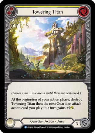 Towering Titan (Yellow) (CRU030) [Crucible of War] 1st Edition - Deck Out Gaming