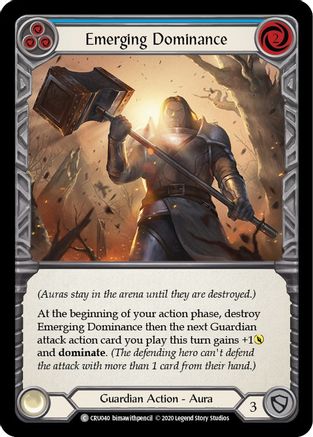 Emerging Dominance (Blue) (CRU040) [Crucible of War] 1st Edition Rainbow Foil - Deck Out Gaming