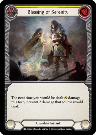 Blessing of Serenity (Yellow) (CRU042) [Crucible of War] 1st Edition - Deck Out Gaming