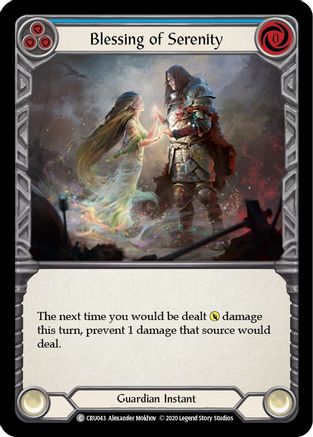 Blessing of Serenity (Blue) (CRU043) [Crucible of War] 1st Edition - Deck Out Gaming