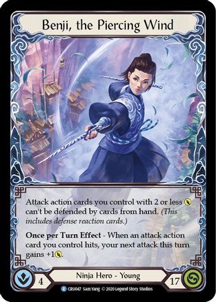Benji, the Piercing Wind (CRU047) [Crucible of War] Unlimited Edition - Deck Out Gaming