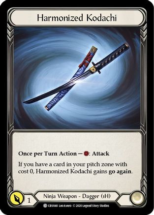Harmonized Kodachi (CRU048) [Crucible of War] Unlimited Edition Rainbow Foil - Deck Out Gaming