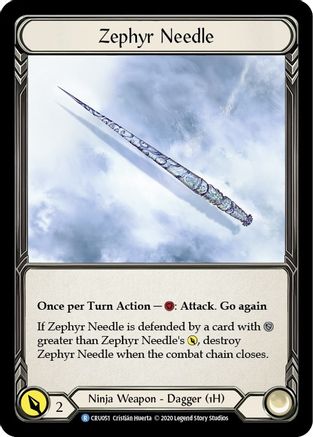 Zephyr Needle (CRU051) [Crucible of War] 1st Edition - Deck Out Gaming