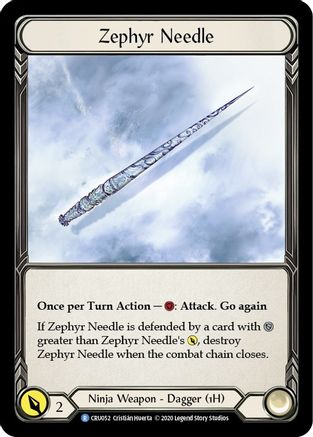 Zephyr Needle (Reverse) (CRU052) [Crucible of War] Unlimited Edition - Deck Out Gaming