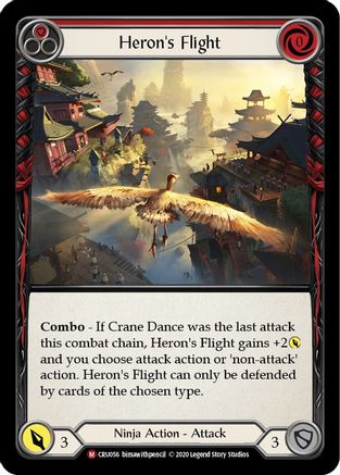 Heron's Flight (CRU056) [Crucible of War] 1st Edition Rainbow Foil - Deck Out Gaming