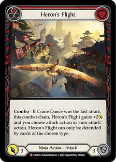 Heron's Flight (CRU056) [Crucible of War] 1st Edition Rainbow Foil - Deck Out Gaming