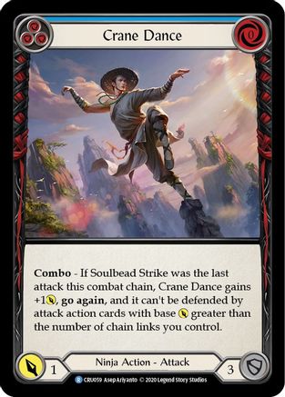 Crane Dance (Blue) (CRU059) [Crucible of War] Unlimited Edition Rainbow Foil - Deck Out Gaming