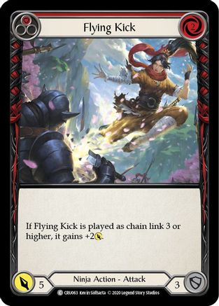 Flying Kick (Red) (CRU063) [Crucible of War] 1st Edition Rainbow Foil - Deck Out Gaming