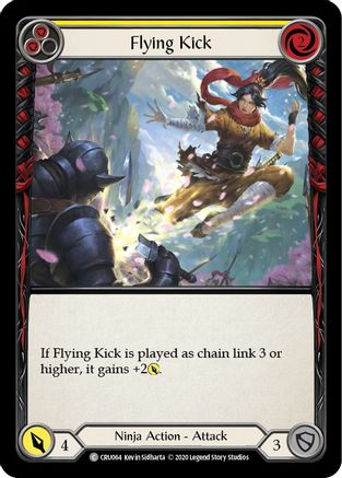 Flying Kick (Yellow) (CRU064) [Crucible of War] 1st Edition Rainbow Foil - Deck Out Gaming