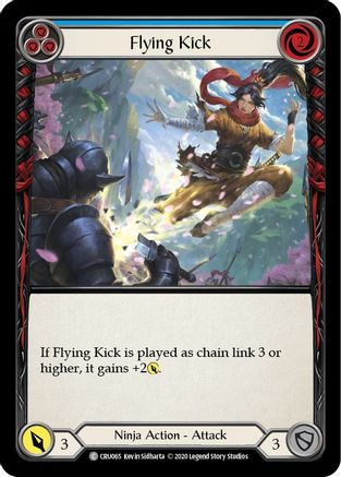 Flying Kick (Blue) (CRU065) [Crucible of War] 1st Edition - Deck Out Gaming
