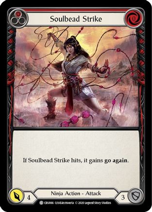 Soulbead Strike (Red) (CRU066) [Crucible of War] 1st Edition Rainbow Foil - Deck Out Gaming