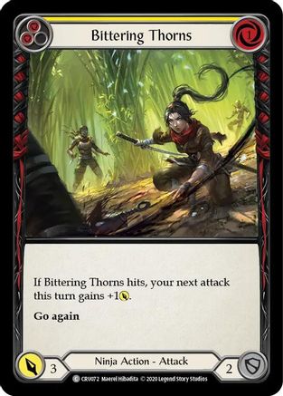 Bittering Thorns (CRU072) [Crucible of War] 1st Edition Rainbow Foil - Deck Out Gaming