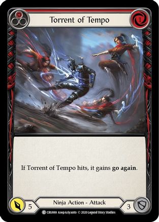 Torrent of Tempo (Red) (CRU069) [Crucible of War] 1st Edition Rainbow Foil - Deck Out Gaming