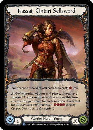 Kassai, Cintari Sellsword (CRU077) [Crucible of War] Unlimited Edition Rainbow Foil - Deck Out Gaming