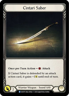 Cintari Saber (CRU079) [Crucible of War] 1st Edition - Deck Out Gaming