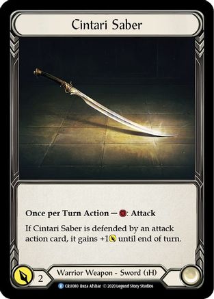 Cintari Saber (Reverse) (CRU080) [Crucible of War] 1st Edition - Deck Out Gaming