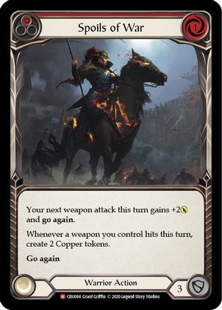 Spoils of War (CRU084) [Crucible of War] 1st Edition Rainbow Foil - Deck Out Gaming