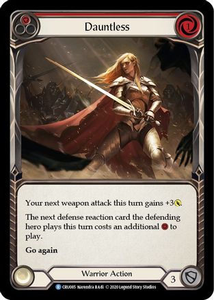 Dauntless (Red) (CRU085) [Crucible of War] Unlimited Edition Rainbow Foil - Deck Out Gaming