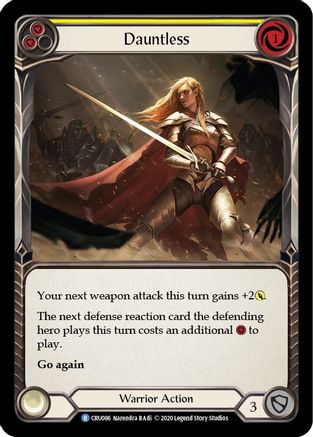 Dauntless (Yellow) (CRU086) [Crucible of War] 1st Edition - Deck Out Gaming
